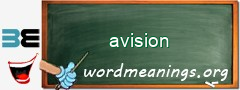 WordMeaning blackboard for avision